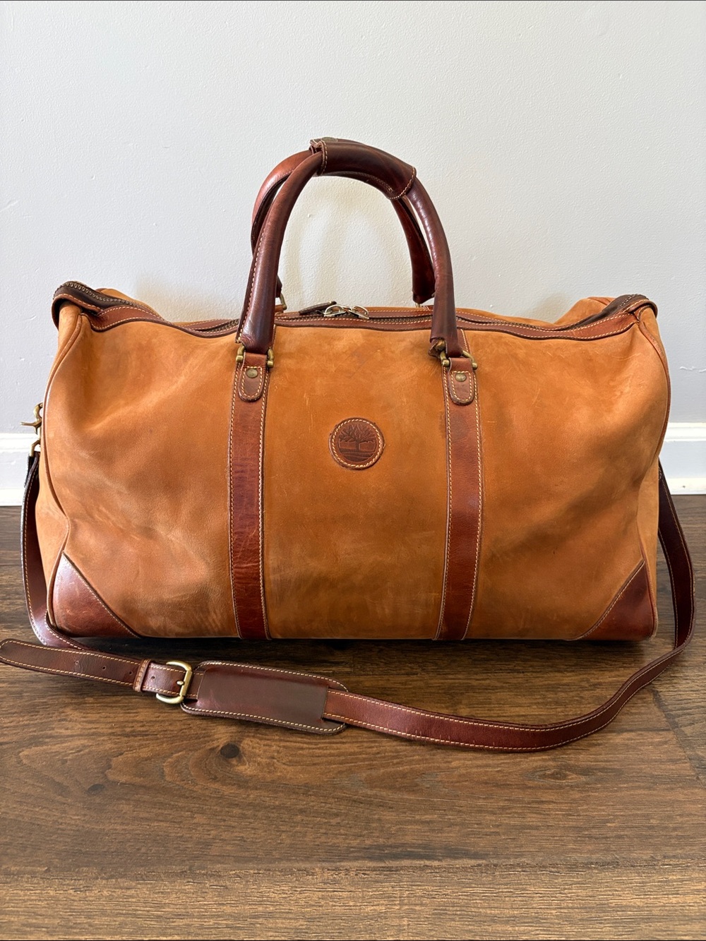 Vintage 80’s Timberland Suede Leather Duffel Weekender bag